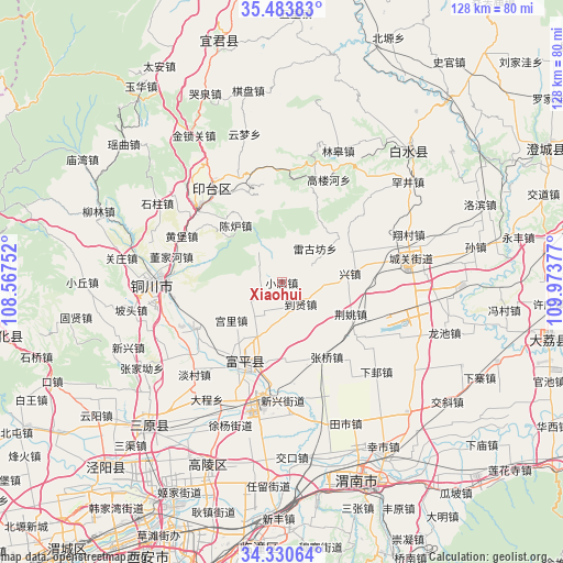 Xiaohui on map