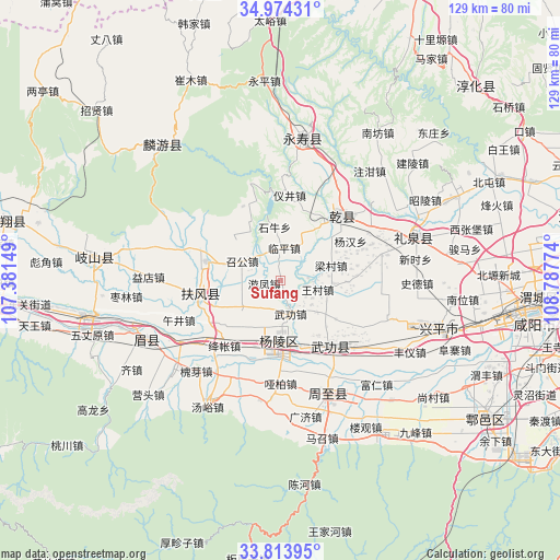 Sufang on map