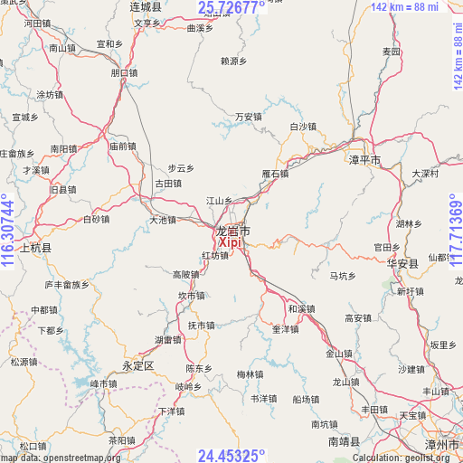 Xipi on map