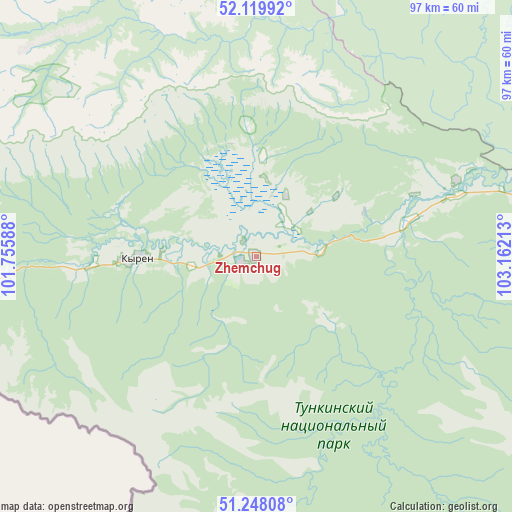 Zhemchug on map