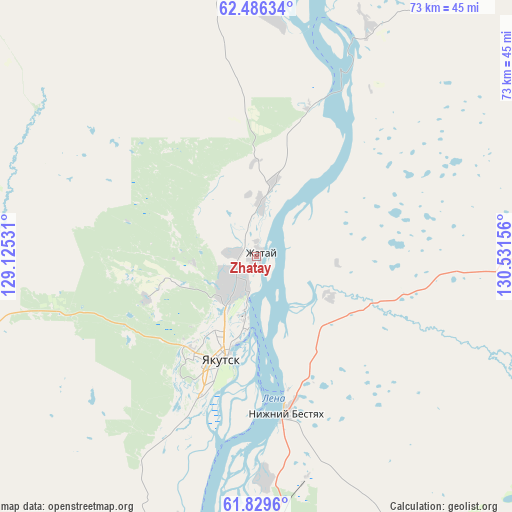 Zhatay on map