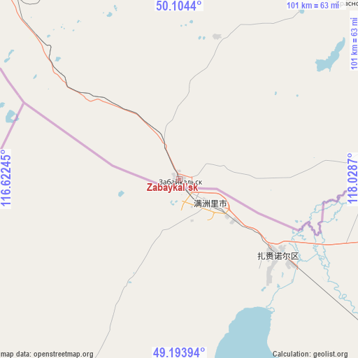 Zabaykal’sk on map