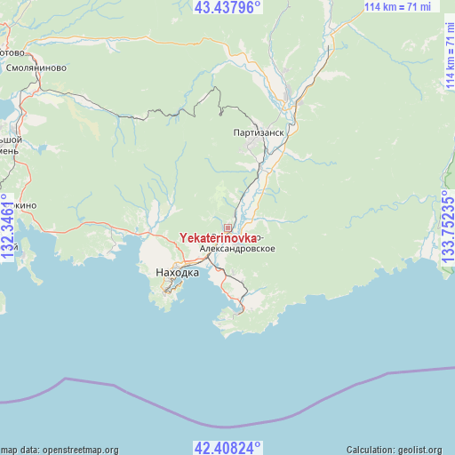 Yekaterinovka on map