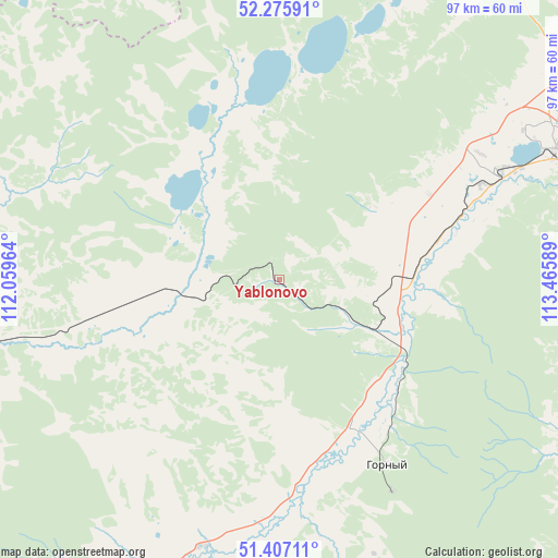 Yablonovo on map