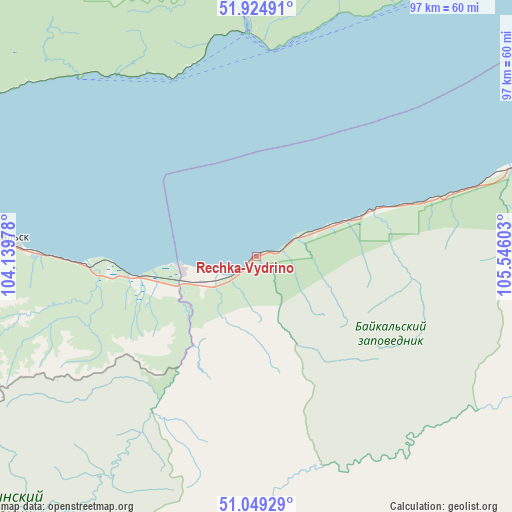 Rechka-Vydrino on map
