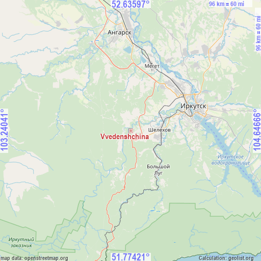Vvedenshchina on map