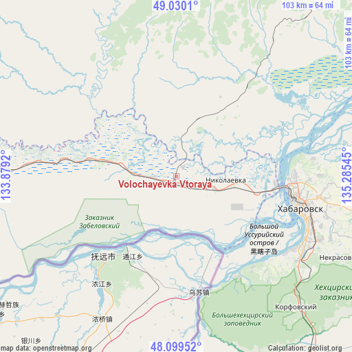 Volochayevka Vtoraya on map
