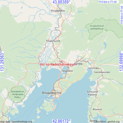 Vol’no-Nadezhdinskoye on map