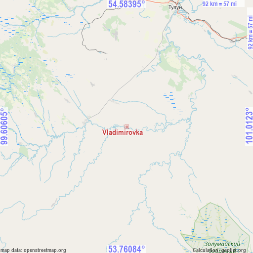 Vladimirovka on map