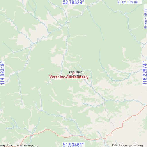 Vershino-Darasunskiy on map