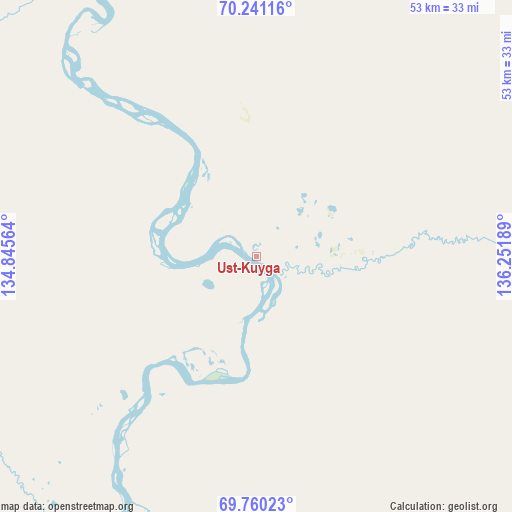 Ust-Kuyga on map
