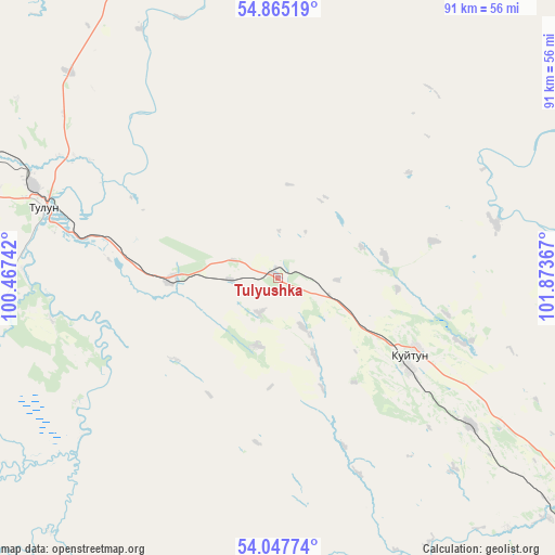 Tulyushka on map