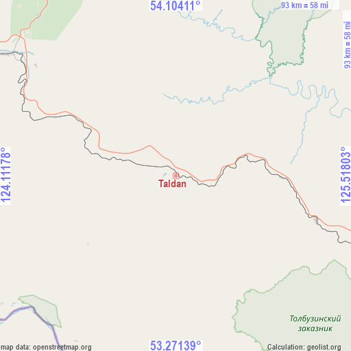 Taldan on map