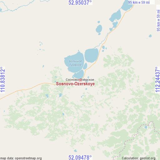Sosnovo-Ozerskoye on map