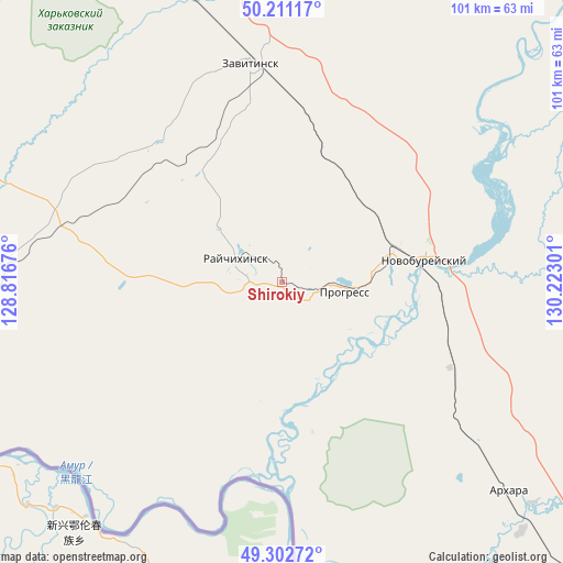 Shirokiy on map