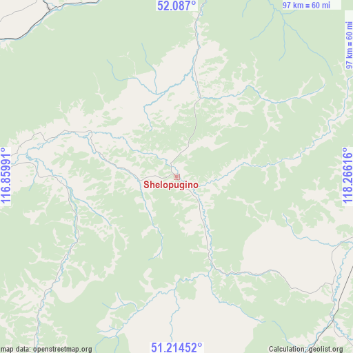 Shelopugino on map