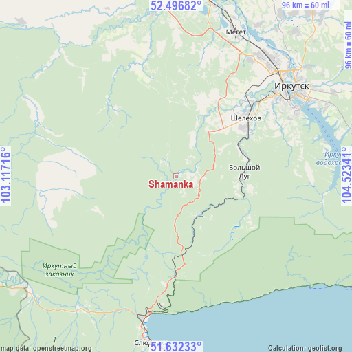 Shamanka on map