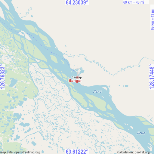 Sangar on map