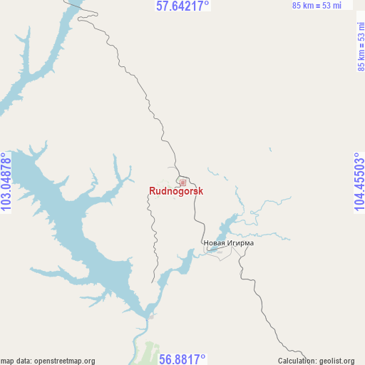 Rudnogorsk on map
