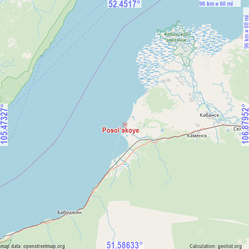 Posol’skoye on map