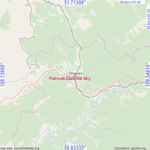 Petrovsk-Zabaykal’skiy on map