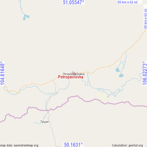 Petropavlovka on map