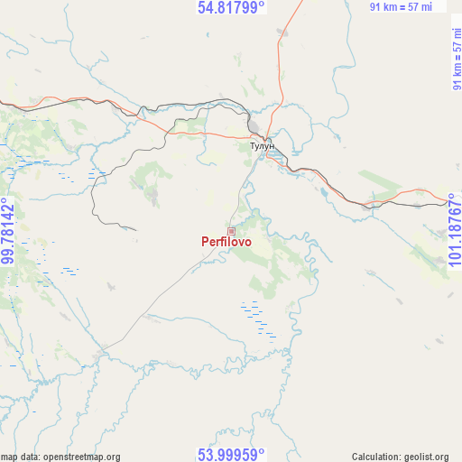 Perfilovo on map
