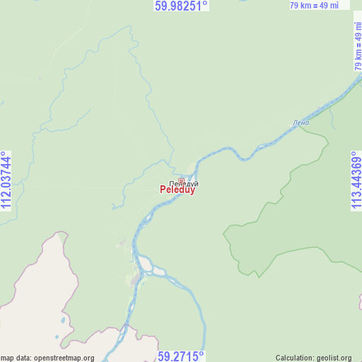 Peleduy on map