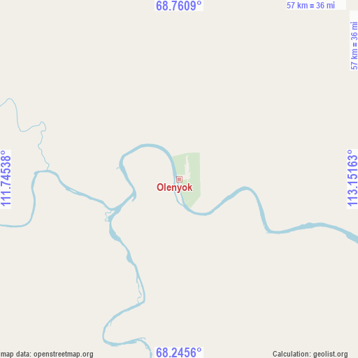 Olenyok on map