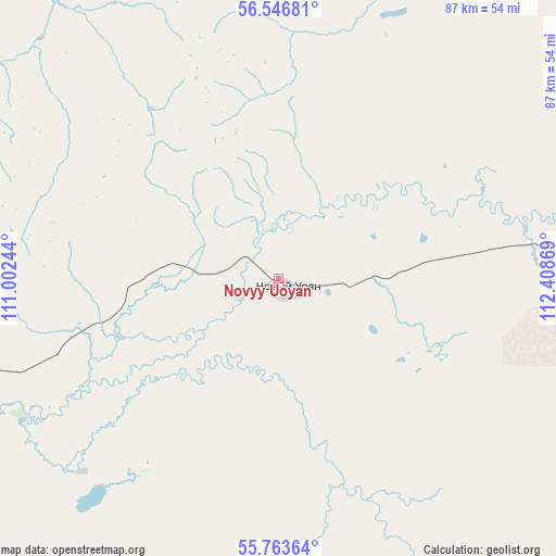 Novyy Uoyan on map