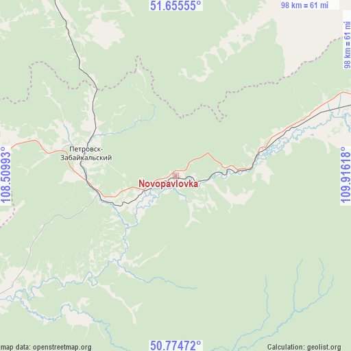 Novopavlovka on map