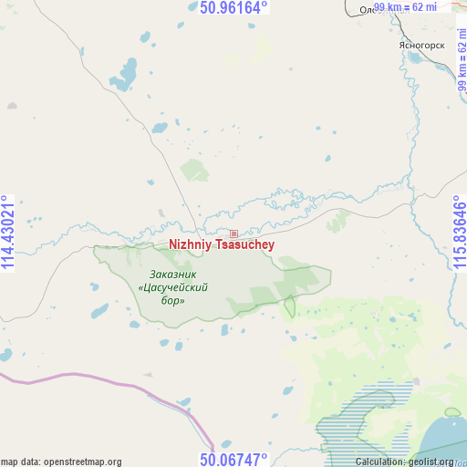 Nizhniy Tsasuchey on map