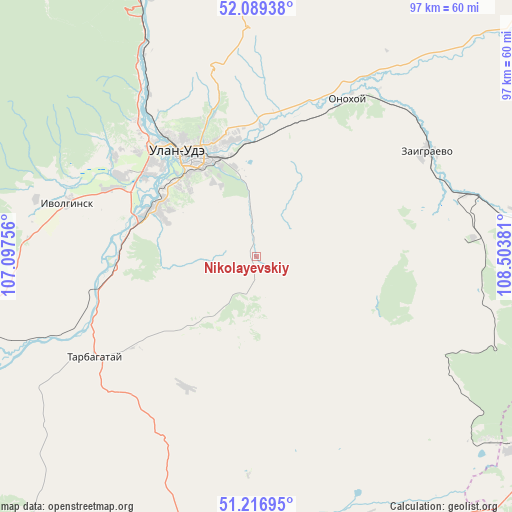 Nikolayevskiy on map