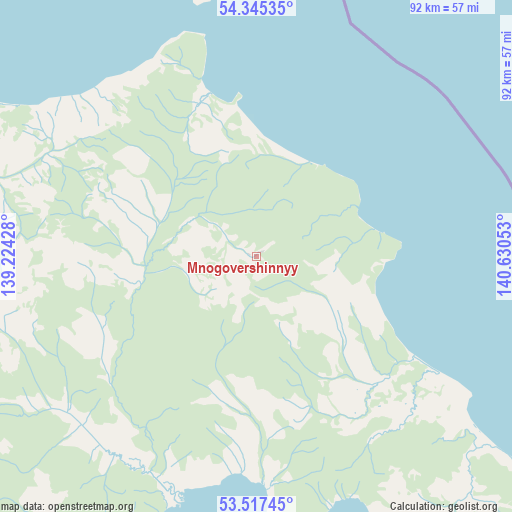 Mnogovershinnyy on map