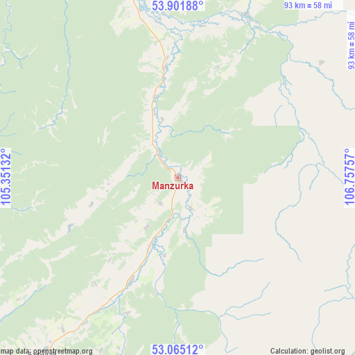 Manzurka on map