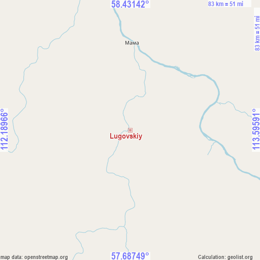 Lugovskiy on map