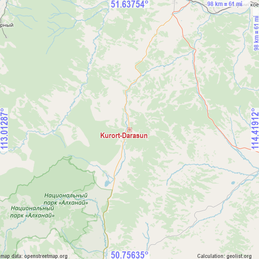 Kurort-Darasun on map