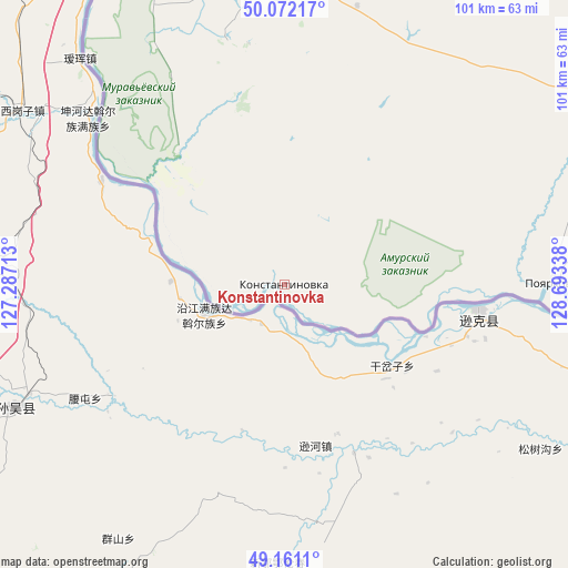 Konstantinovka on map