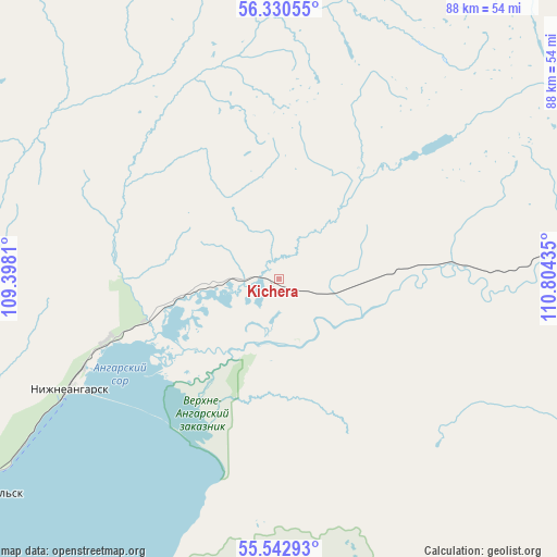 Kichera on map