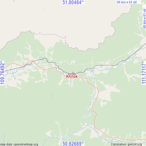 Khilok on map