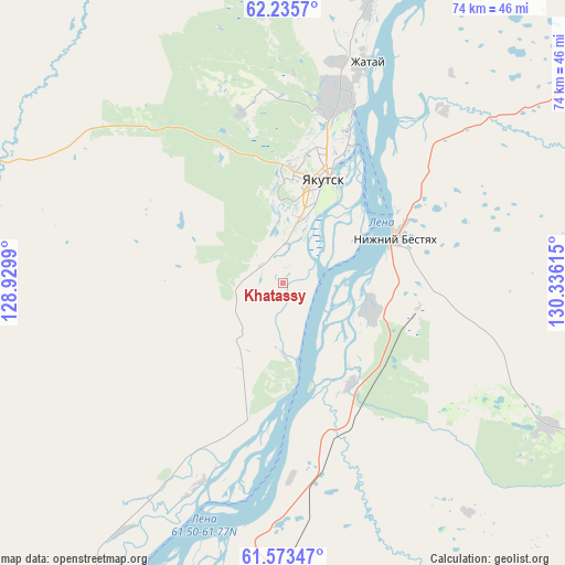 Khatassy on map