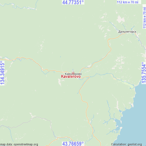 Kavalerovo on map