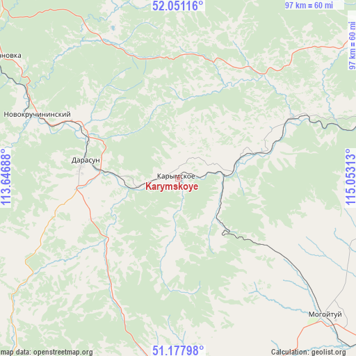 Karymskoye on map