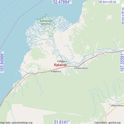 Kabansk on map