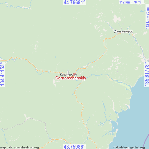 Gornorechenskiy on map