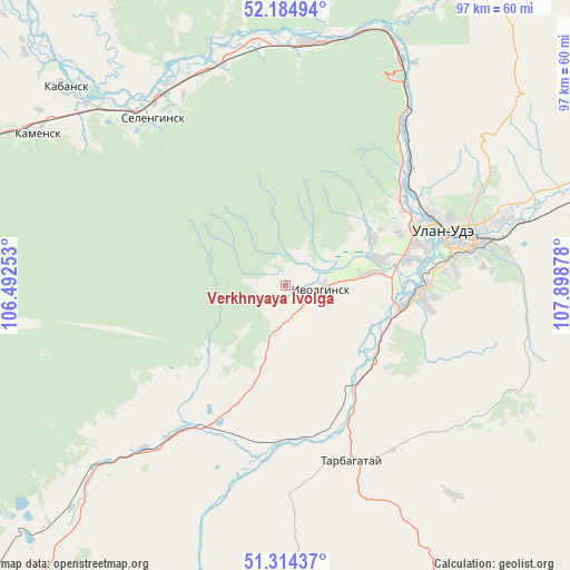 Verkhnyaya Ivolga on map