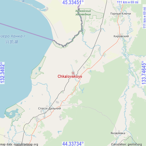 Chkalovskoye on map