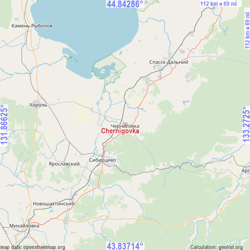 Chernigovka on map