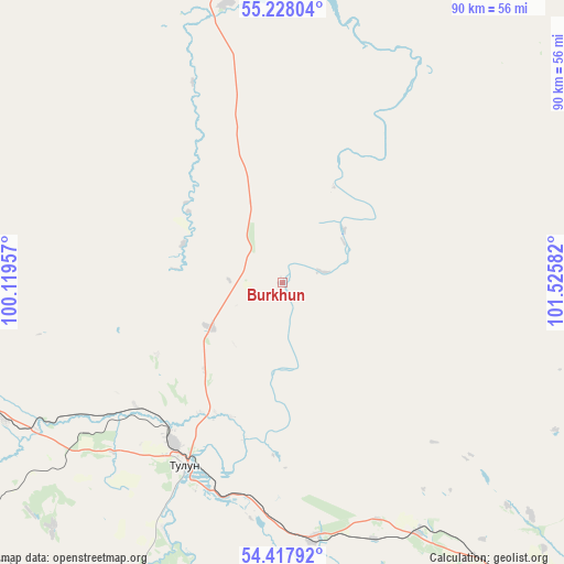 Burkhun on map