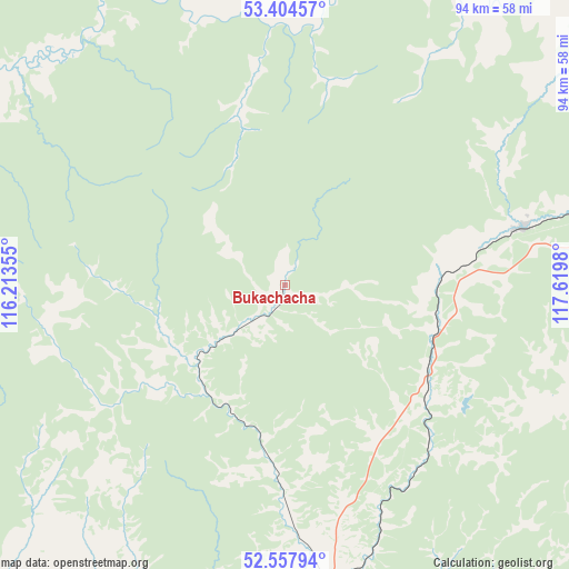 Bukachacha on map